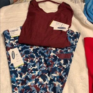 Old Navy Active Leggings and long sleeve shirt